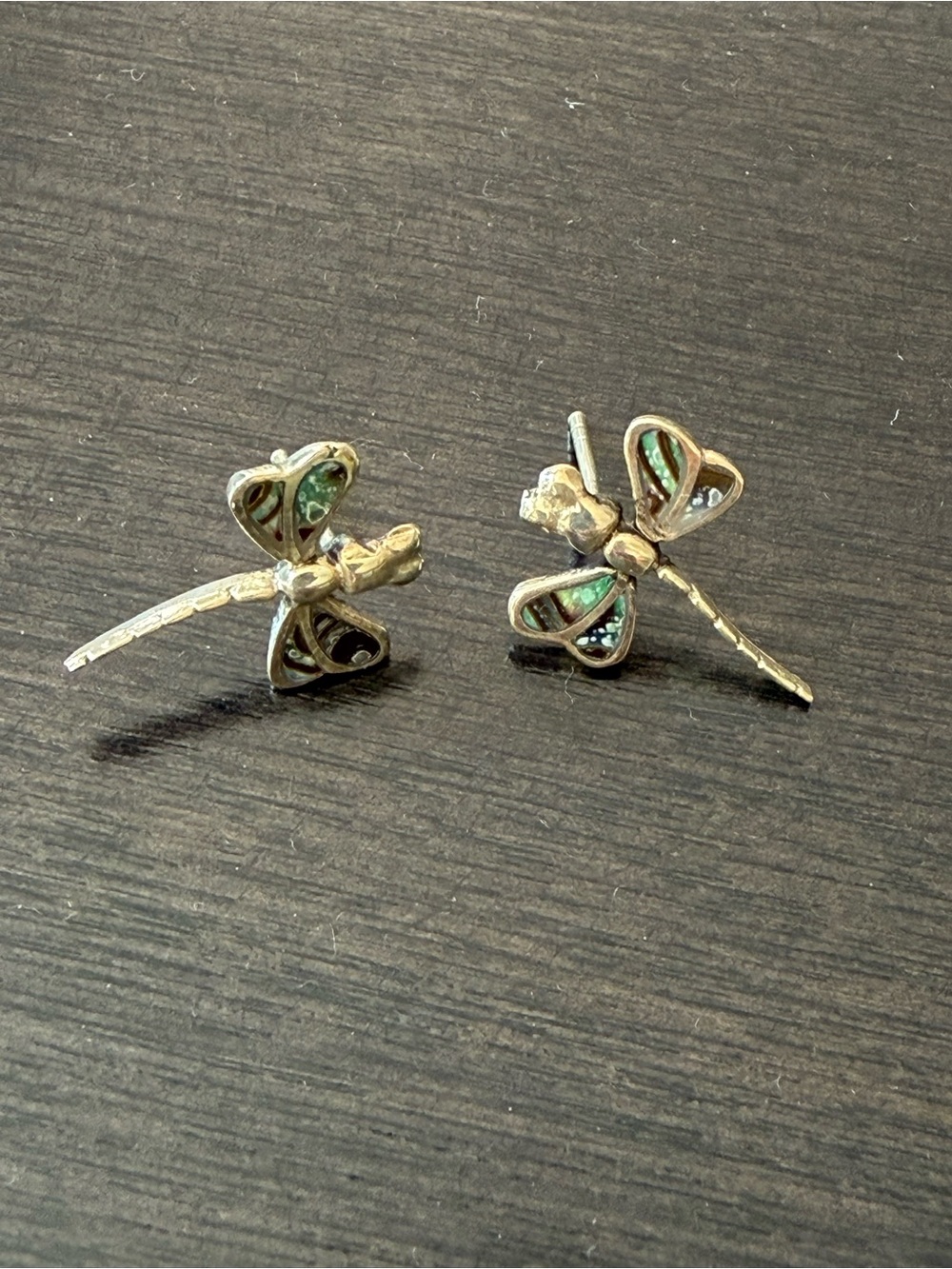 Delicate Sterling Silver & Mother-of-Pearl Dragonfly Earrings  - Women's Jewelry
